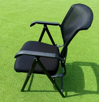 Silla de oficina plegable negra nueva