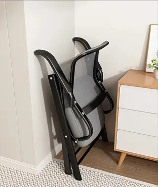 Silla de oficina plegable negra nueva