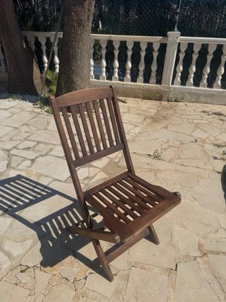 Sillas de teca plegables