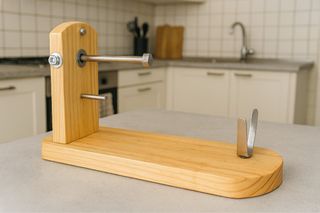 Jamonero de madera natural