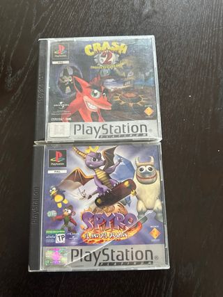 Giochi PS1 Spyro e Crash Bandicoot 2