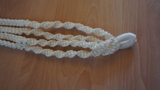 Colgante Macetero Cuerda Blanco 95cm nuevo