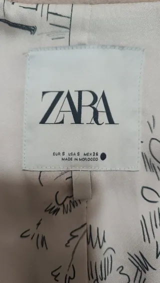Chaquetón Lana Rosa Zara Talla S pero sirve para M