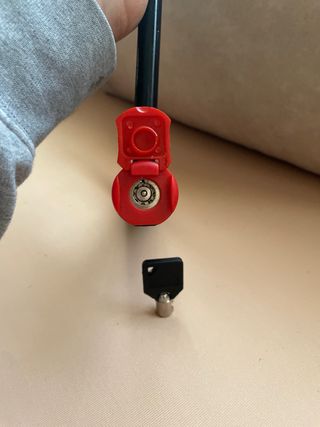 Candado U Negro/Rojo Bici/Moto/Patinete