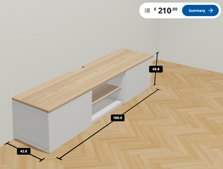 Mueble TV, Ikea BESTÅ, blanco