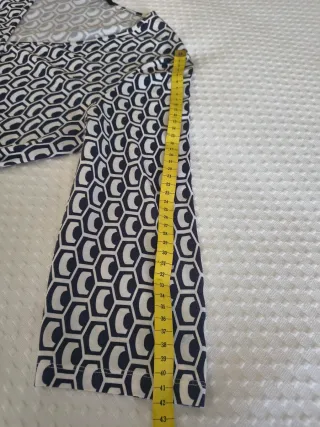 Camiseta AD Geometría Azul/Blanco