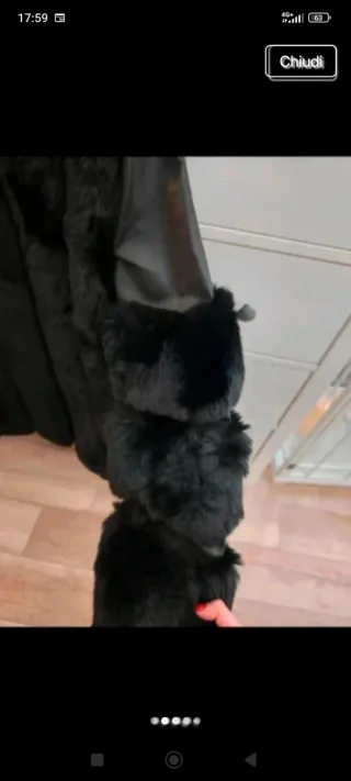 Pelliccia ecopelle nera