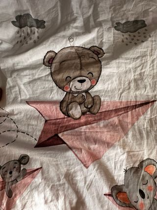 Lote cuna: colchón, sábanas y chichonera