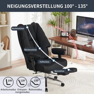 Silla de Oficina Ergonómica Negra