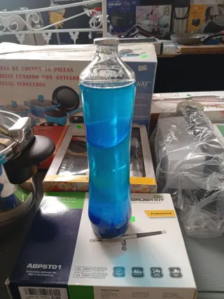 Lámpara de lava Fisura azul