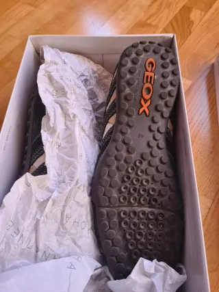 Geox 46 Zapatillas Deportivas Negras Naranja