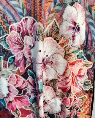 Abito corto donna fantasia floreale