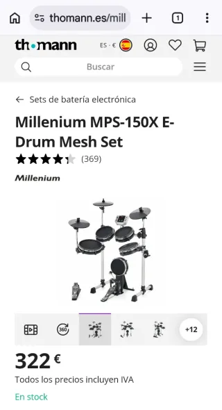 Batería Electrónica Millenium MPS-150X