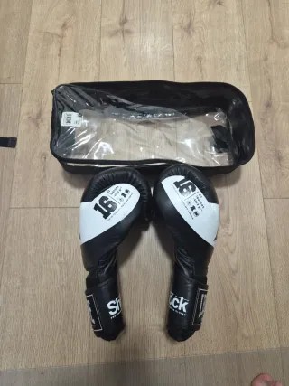 Guantes Boxeo Leone 1947 Negros y Blancos 16 onzas