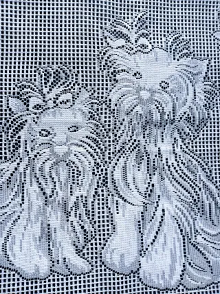 Cortinas vintage encaje perritos