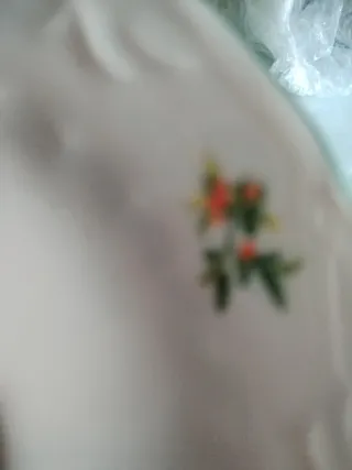 Platos de porcelana con flores