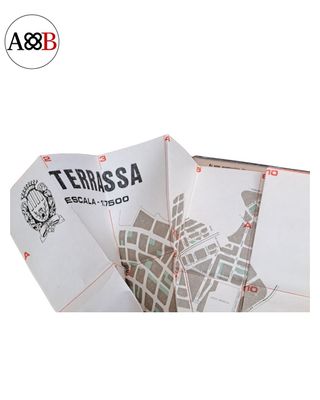 Plano Terrassa Nomenclator Calles Vintage