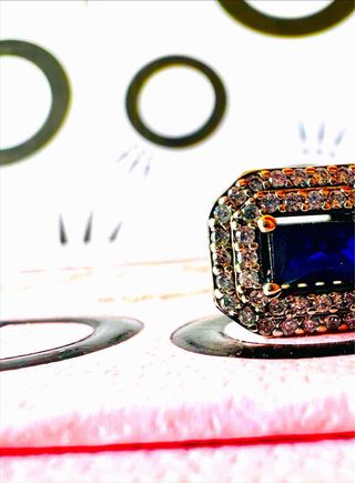 Pandora Charm Azul con Circonitas