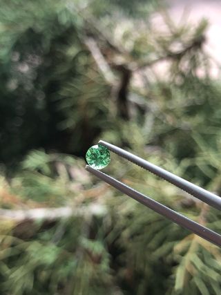 Tsavorite naturale 0.36 ct gemma per gioielli