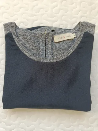 Jersey Indi & Cold Negro y Gris Talla S