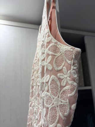 Vestido Tintoretto flores rosa y blanco