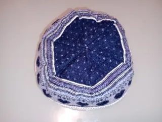 Cappellino bambina blu e viola