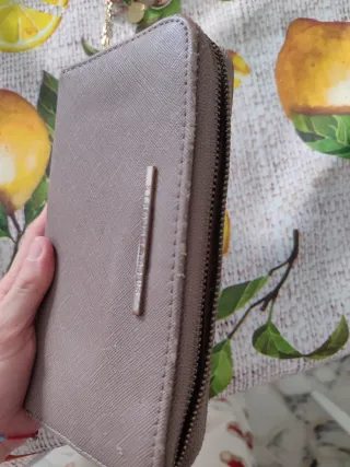 Portafogli Stradivarius rosa e grigio