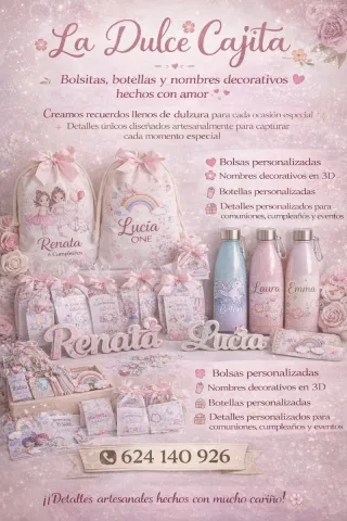 Detalles para comunión, bautizos , cumpleaños.