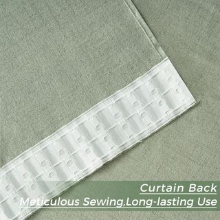 Cortinas verdes de tela