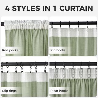 Cortinas verdes de tela