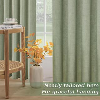 Cortinas verdes de tela