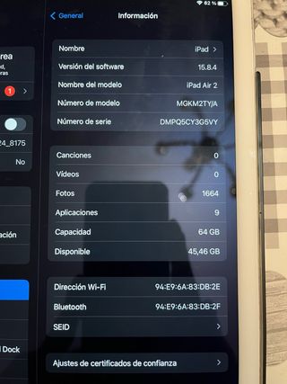 Apple iPad Air 2 Plata