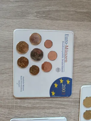 Lotto di 5 Cartelle Monete Euro Germania 2003