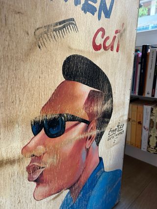 Cuadro Barbería Africana Pintado a Mano. Original