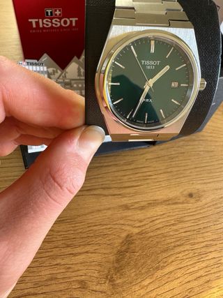 Tissot PRX Reloj Verde y Plateado