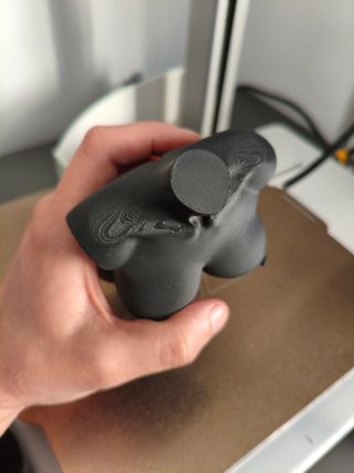 Busto artístico mujer plástico negro