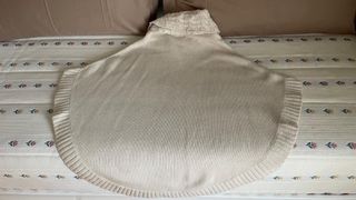 Poncho Angora y Cashmere Beige Talla Única