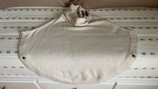 Poncho Angora y Cashmere Beige Talla Única