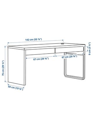 Escritorio Ikea Negro Madera
