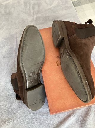 Stivali Chelsea in pelle scamosciata marrone Berwick