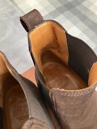 Stivali Chelsea in pelle scamosciata marrone Berwick