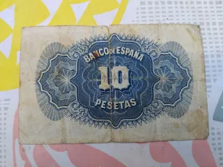 Billetes 1, 5 y 10 Pesetas Banco de España