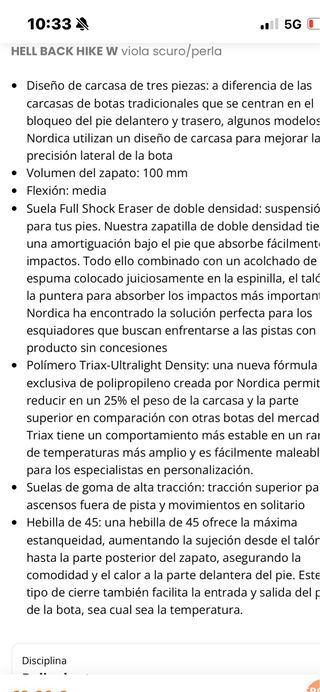 Botas de esquí Nordica Hell & Back