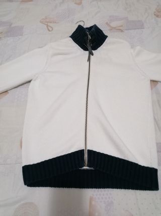 Maglia cotone uomo zip collo alto