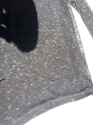 Blusa negra manga transparente