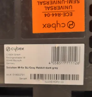 Silla Coche Cybex Solution M Fix Gris