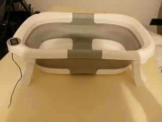 Bañera Bebé Plegable Portátil Gris