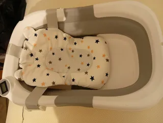 Bañera Bebé Plegable Portátil Gris