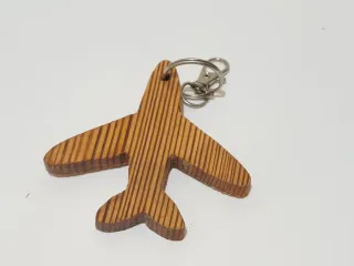 Portachiavi aereo artigianale in legno