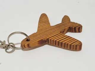 Portachiavi aereo artigianale in legno